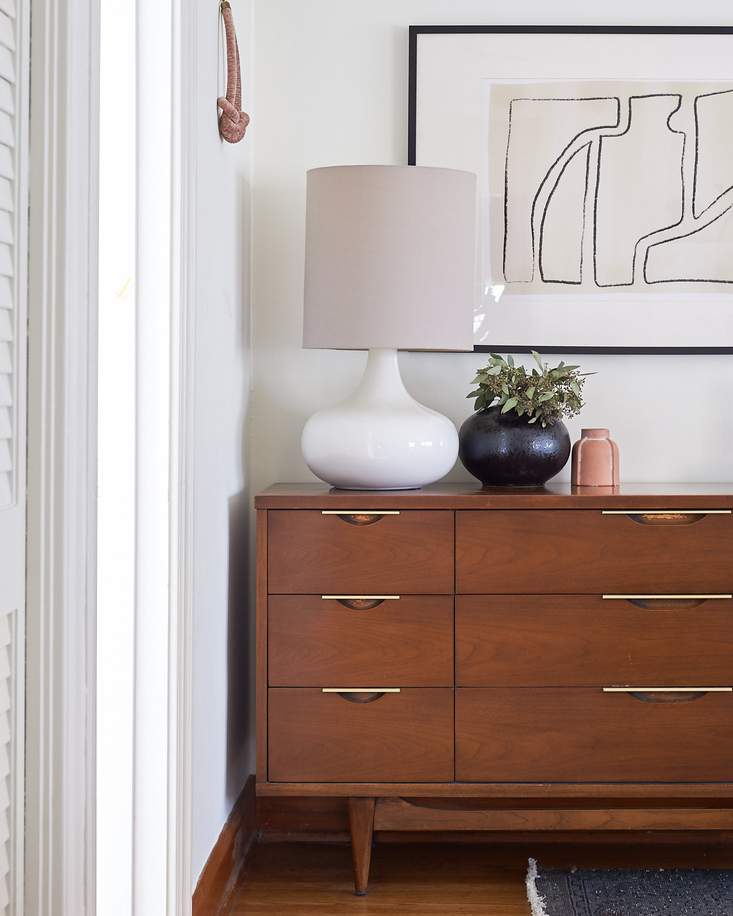 Mid Century Dresser Abstract Art