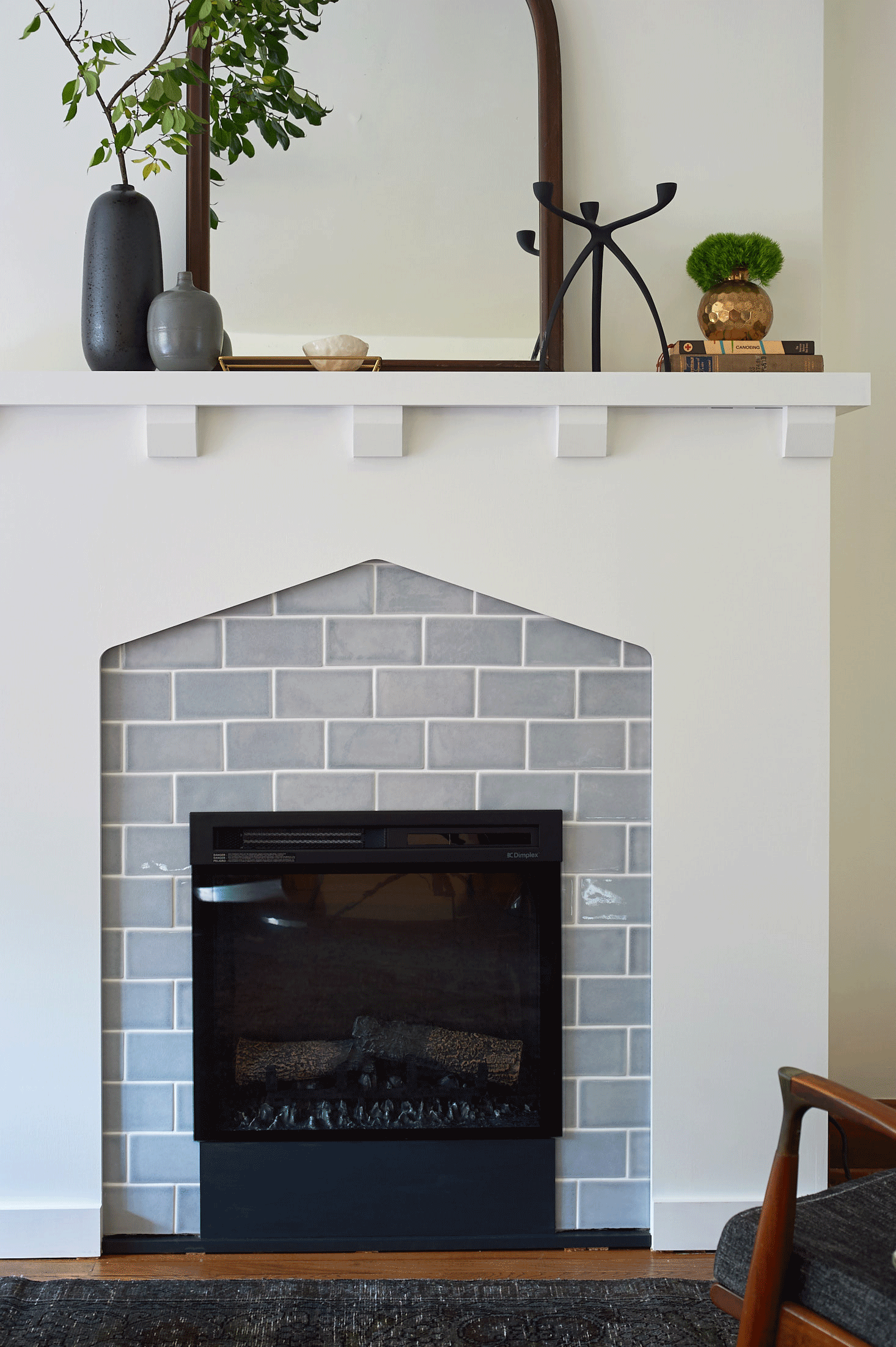 Electric fireplace insert gif