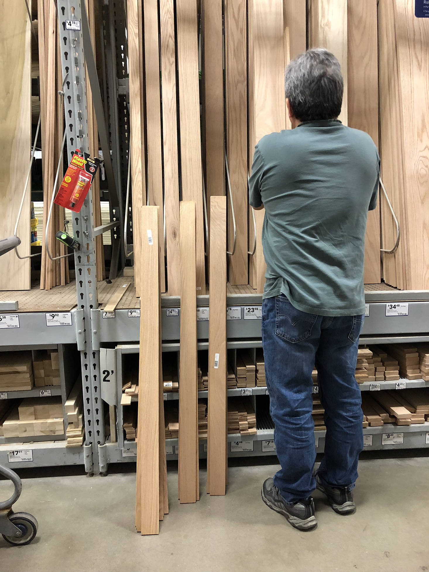Organizing wood planks