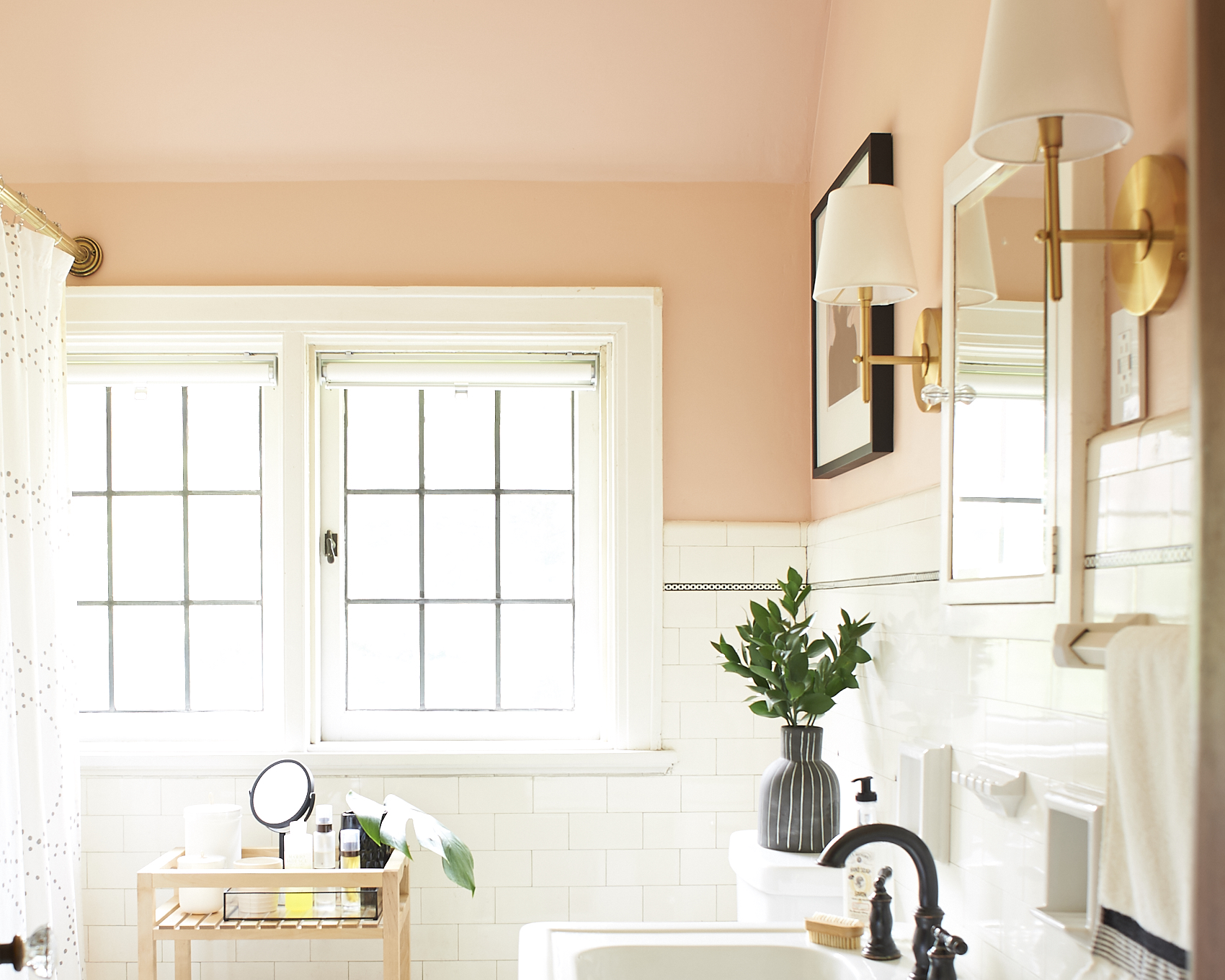 Before and After The Blush Bathroom Reveal The Sweet Beast