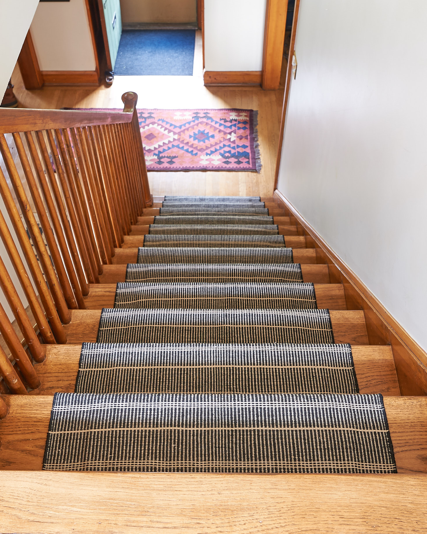 Stair runner view from top of stairs